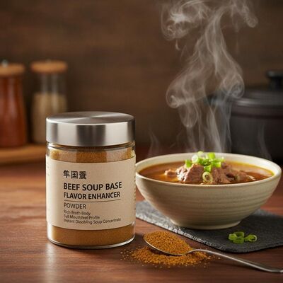 Beef Soup Base Flavor Enhancer Powder Rich Broth Body Full Mouthfeel Profile Instant Dissolving Soup Concentrate